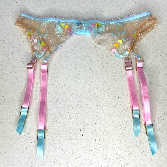 rainbow garter belt 6140